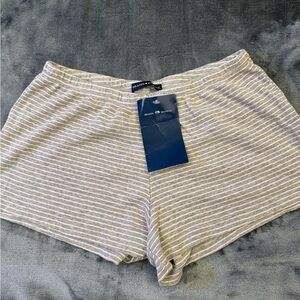 Brandy Melville brown white striped shorts